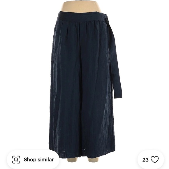 Vince Silky Wide Leg Side Tie Striped Pants - Picture 2 of 10